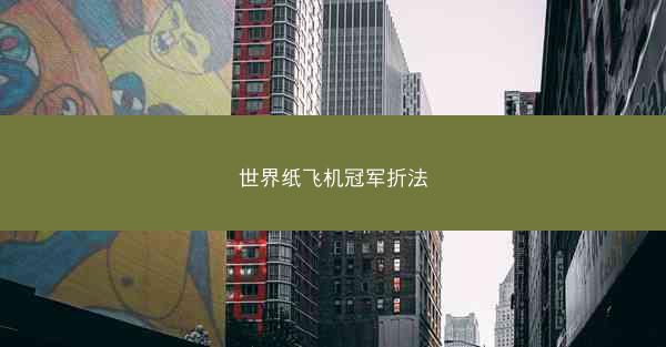 世界纸飞机冠军折法