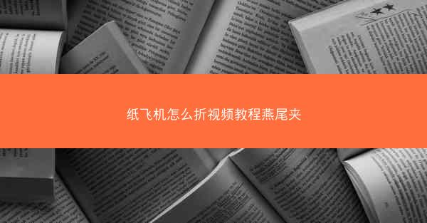 纸飞机怎么折视频教程燕尾夹