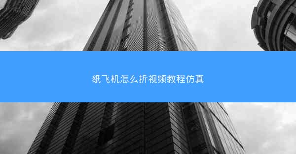 纸飞机怎么折视频教程仿真