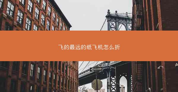 飞的最远的纸飞机怎么折