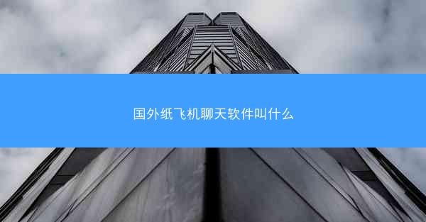 国外纸飞机聊天软件叫什么