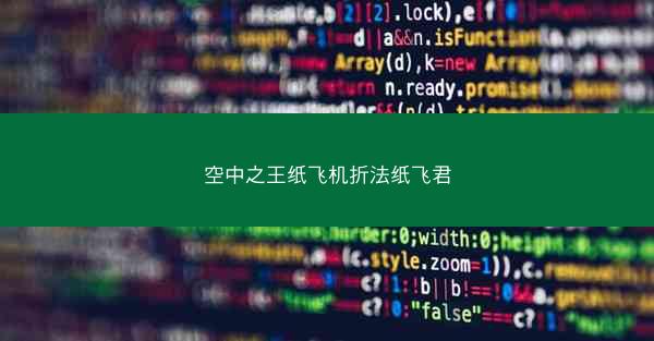 空中之王纸飞机折法纸飞君