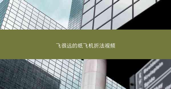 飞很远的纸飞机折法视频