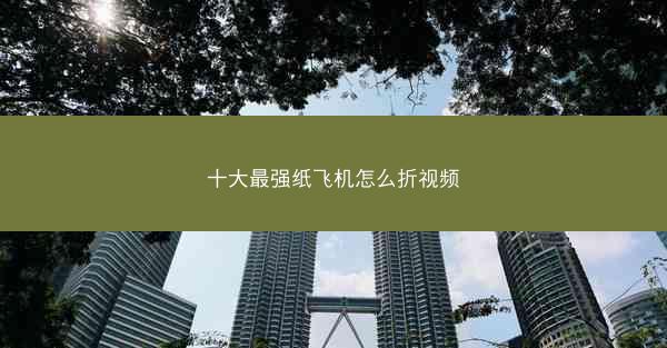 十大最强纸飞机怎么折视频