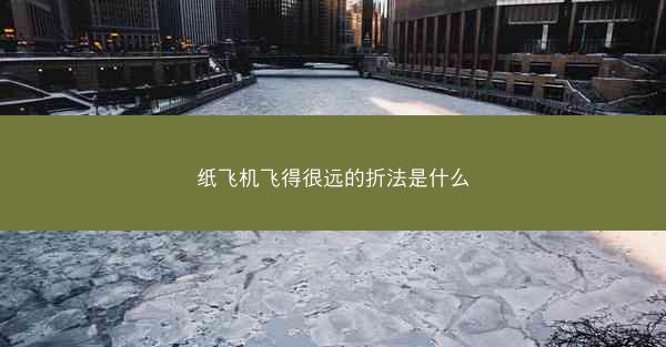 纸飞机飞得很远的折法是什么