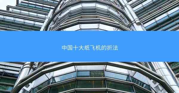 中国十大纸飞机的折法