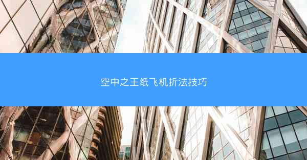 空中之王纸飞机折法技巧