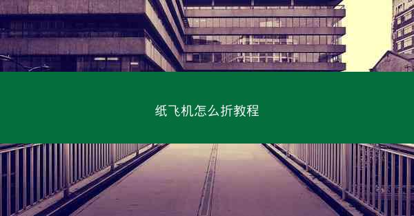 纸飞机怎么折教程