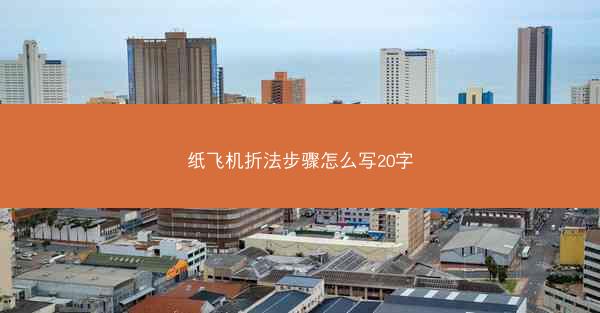 纸飞机折法步骤怎么写20字