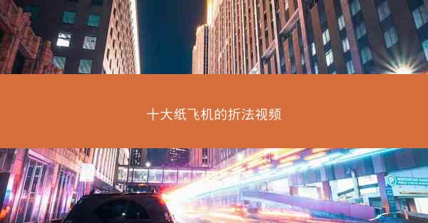 十大纸飞机的折法视频