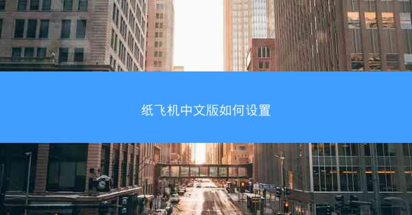 纸飞机中文版如何设置