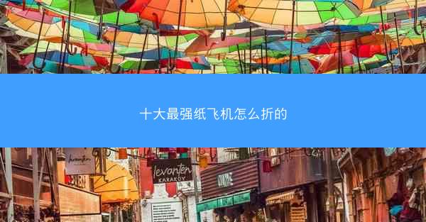 十大最强纸飞机怎么折的