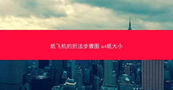 纸飞机的折法步骤图 a4纸大小