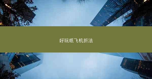 好玩纸飞机折法