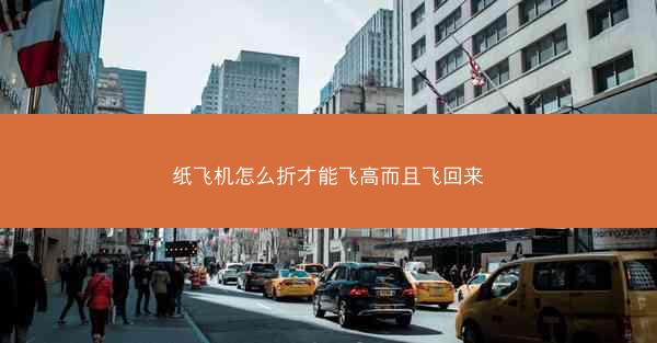 纸飞机怎么折才能飞高而且飞回来