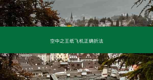 空中之王纸飞机正确折法