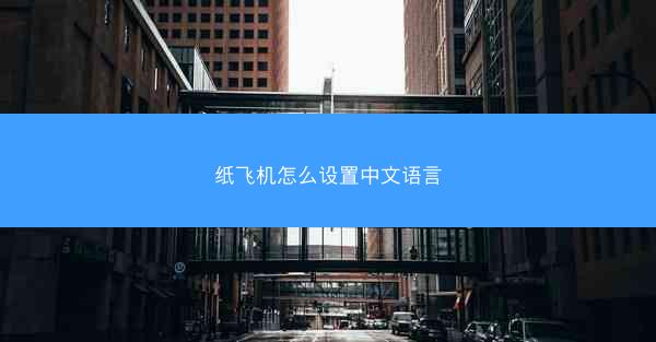 纸飞机怎么设置中文语言