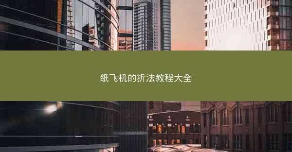 纸飞机的折法教程大全