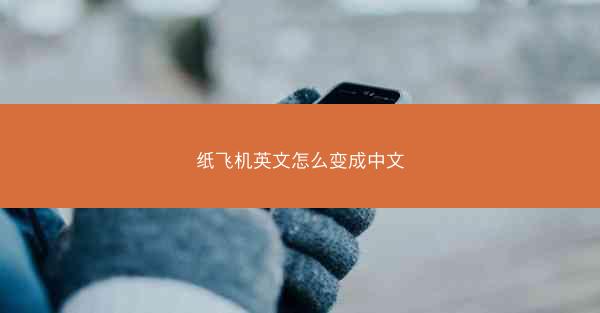 纸飞机英文怎么变成中文