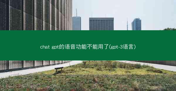 chat gpt的语音功能不能用了(gpt-3语言)