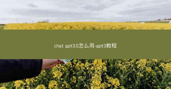 chat gpt3.5怎么用-gpt3教程