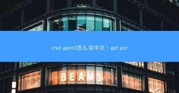 chat gpt4.0怎么说中文、gpt got