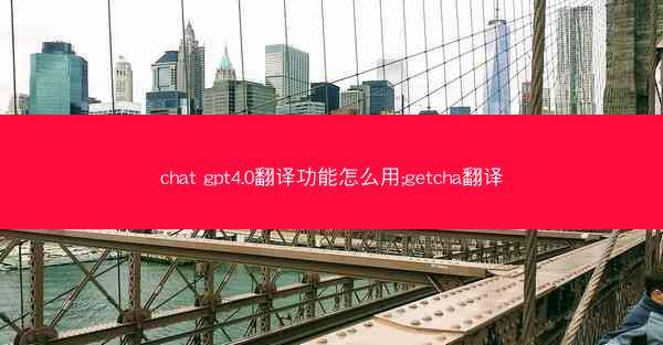 chat gpt4.0翻译功能怎么用;getcha翻译