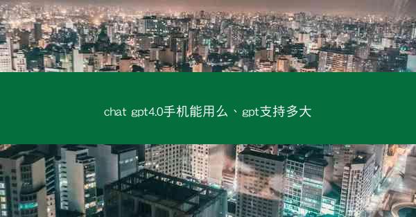 chat gpt4.0手机能用么、gpt支持多大