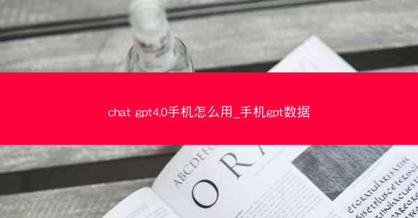 chat gpt4.0手机怎么用_手机gpt数据