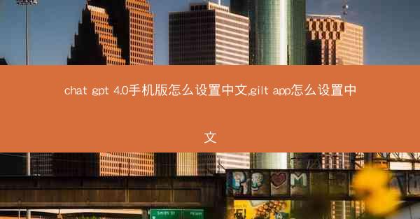 chat gpt 4.0手机版怎么设置中文,gilt app怎么设置中文