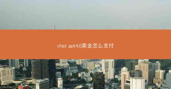 chat gpt4.0美金怎么支付