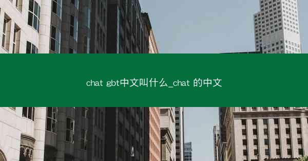 chat gbt中文叫什么_chat 的中文