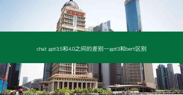 chat gpt3.5和4.0之间的差别—gpt3和bert区别