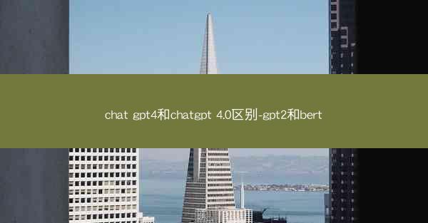 chat gpt4和chatgpt 4.0区别-gpt2和bert