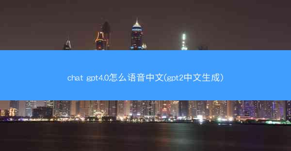 chat gpt4.0怎么语音中文(gpt2中文生成)