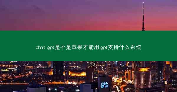 chat gpt是不是苹果才能用,gpt支持什么系统