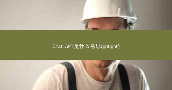 Chat GPT是什么意思(gpt,got)