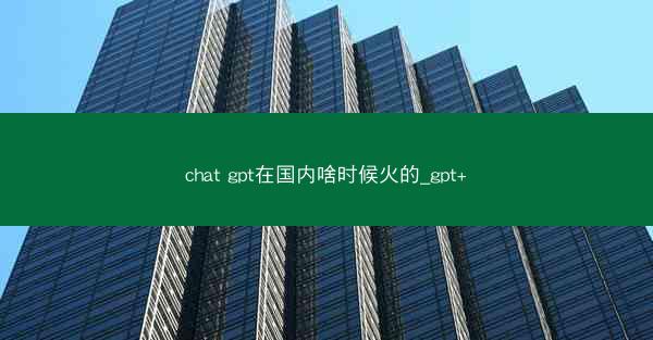 chat gpt在国内啥时候火的_gpt+