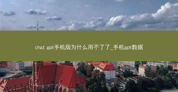 chat gpt手机版为什么用不了了_手机gpt数据