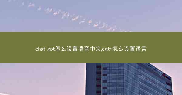 chat gpt怎么设置语音中文,cgtn怎么设置语言