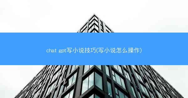 chat gpt写小说技巧(写小说怎么操作)