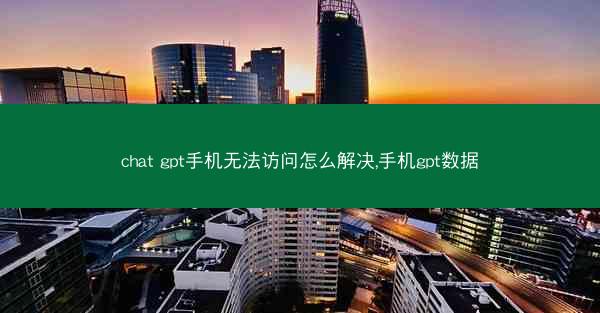 chat gpt手机无法访问怎么解决,手机gpt数据