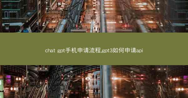 chat gpt手机申请流程,gpt3如何申请api