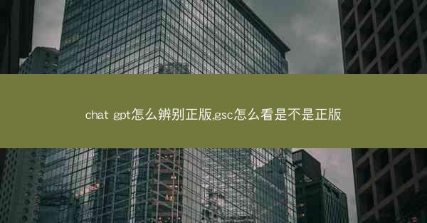 chat gpt怎么辨别正版,gsc怎么看是不是正版