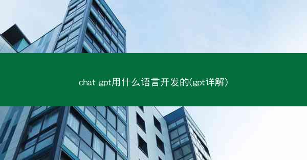 chat gpt用什么语言开发的(gpt详解)
