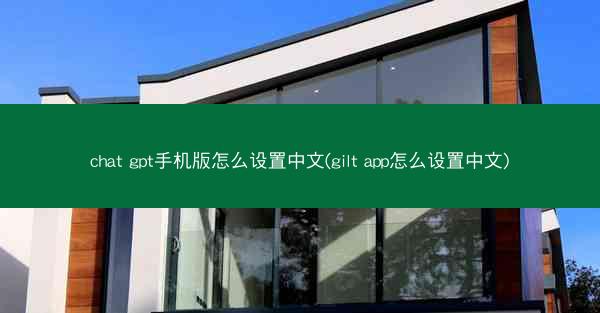 chat gpt手机版怎么设置中文(gilt app怎么设置中文)