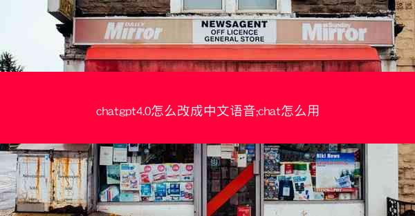 chatgpt4.0怎么改成中文语音;chat怎么用