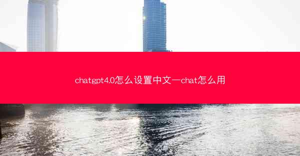 chatgpt4.0怎么设置中文—chat怎么用