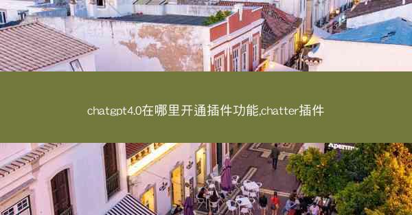 chatgpt4.0在哪里开通插件功能,chatter插件