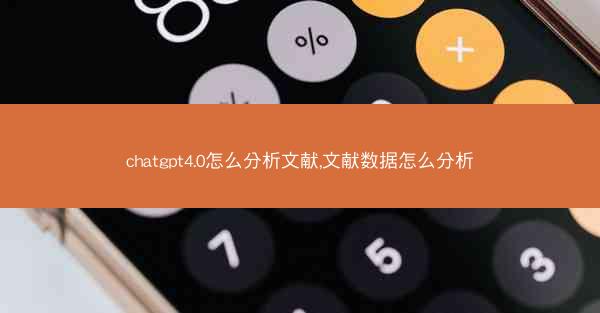 chatgpt4.0怎么分析文献,文献数据怎么分析